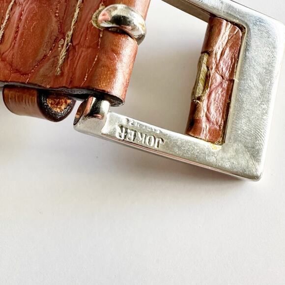 Vintage Garuglieri Light Brown Belt Genuine Leather Italian Size M - Picture 6 of 16